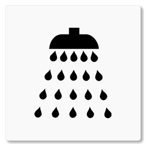 Sprcha, 80x80mm, bílá, Nevada